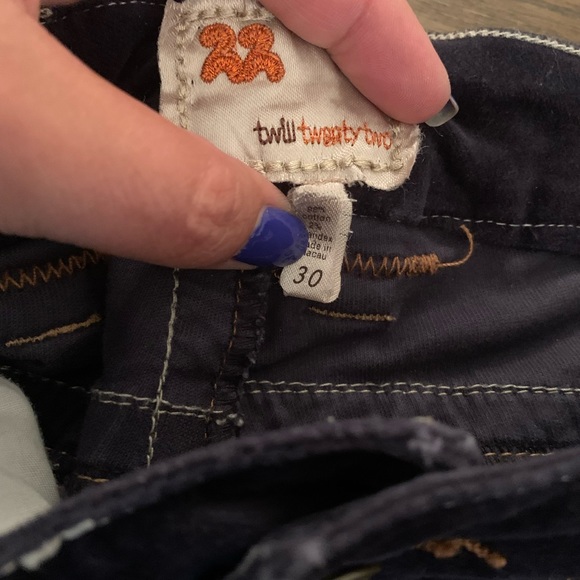 Navy Velvet Bootcut Low Waisted Pants - Picture 4 of 6